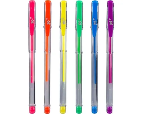 Ручка гелевая Yes Neon набор 6 шт (411706)