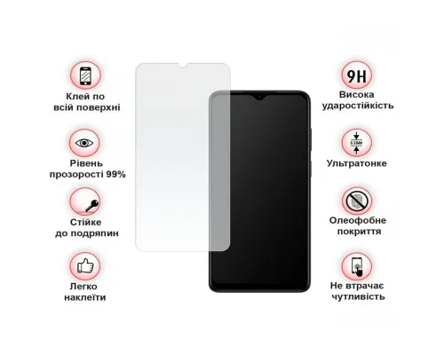 Скло захисне BeCover Motorola Moto E22/E22i 3D Crystal Clear Glass (709732)