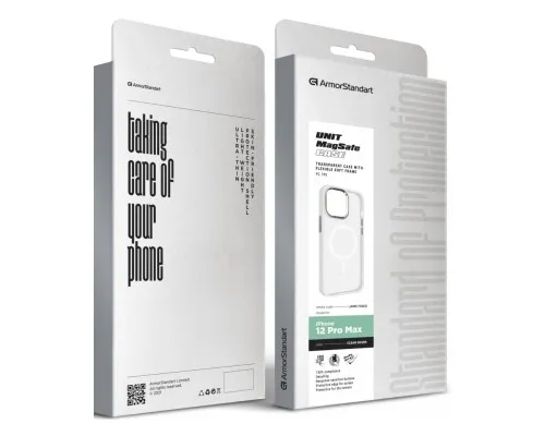 Чехол для мобильного телефона Armorstandart Unit MagSafe Apple iPhone 12 Pro Max Matte Clear Silver (ARM70443)