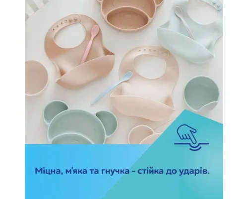 Тарелка детская Canpol babies силиконовая на присоске - кремовая (51/400_creme)