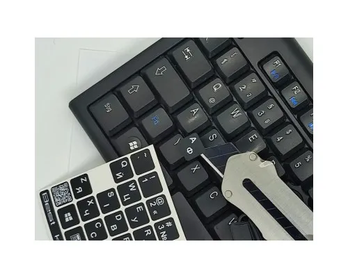 Наклейка на клавіатуру BestKey непрозора чорна, 76, білий (BKU13WHI/015)