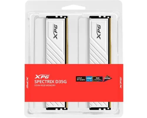 Модуль памяти для компьютера DDR4 64GB (2x32GB) 3600 MHz XPG Spectrix D35G RGB White ADATA (AX4U360032G18I-DTWHD35G)