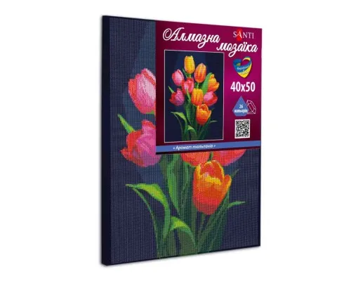 Картина по номерам Santi Аромат тюльпанов 40*50 см алмазная мозаика (954820)