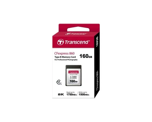 Карта памяти Transcend 160GB CFExpress Gen3x2 (TS160GCFE860)