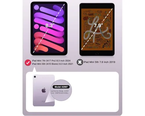 Чохол до планшета BeCover Tri Fold Hard Apple iPad Mini 7 2024 Rose Gold (712456)