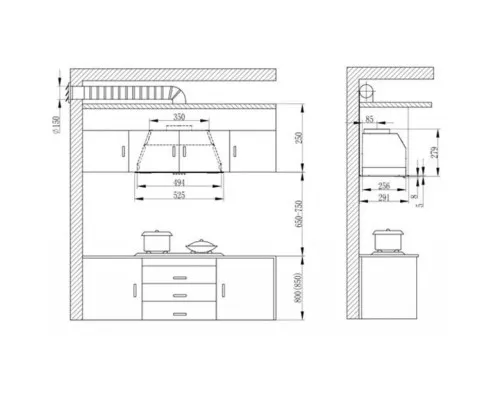 Вытяжка кухонная Interline SMART BK A/60/T