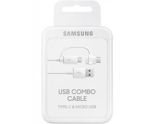 Дата кабель USB 2.0 AM to Type-C + Micro 5P 1.5m white Samsung (EP-DG930DWEGRU)