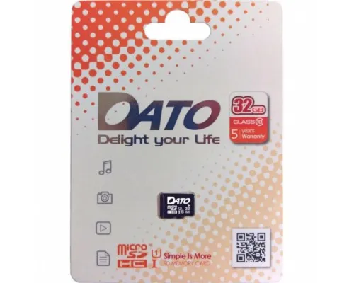 Карта памяти Dato 32GB microSD class 10 UHS-I (DTTF032GUIC10)