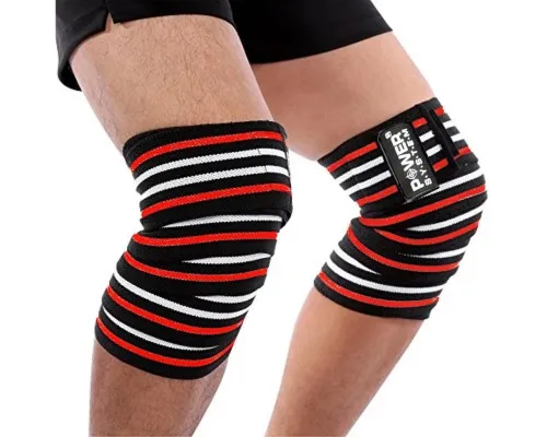 Бинт для спорта Power System Knee Wraps PS-3700 Red/Black (PS-3700_Red-Black)