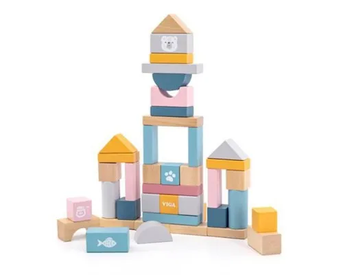 Кубики Viga Toys PolarB Пастельні блоки (44010)