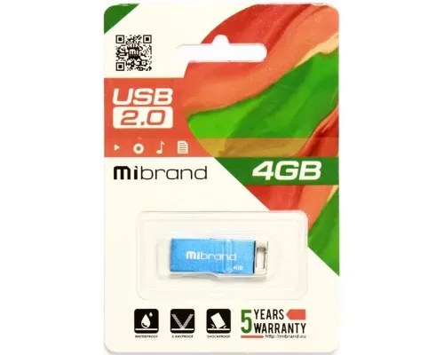 USB флеш накопичувач Mibrand 4GB Сhameleon Blue USB 2.0 (MI2.0/CH4U6U)