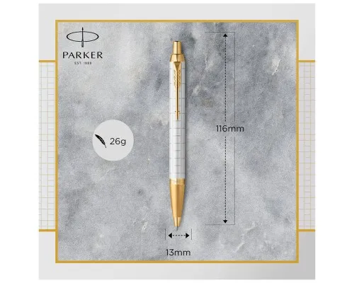 Ручка шариковая Parker IM 17 Premium Pearl GT BP (24 732)