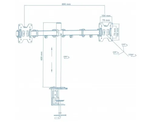 Кронштейн Walfix DM-400B