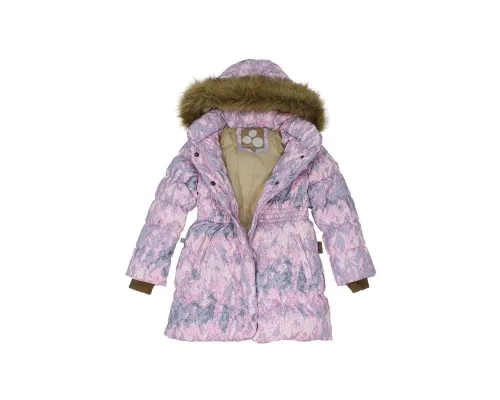 Пальто Huppa GRACE 1 17930155 cветло-розовый с принтом 110 (4741468585444)