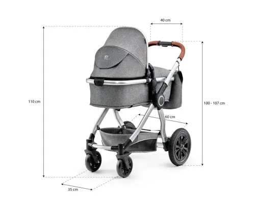 Коляска Kinderkraft 3 в 1 Veo Gray (KKWVEOGRY30000) (5902533910656)