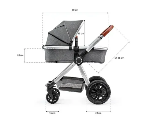 Коляска Kinderkraft 3 в 1 Veo Gray (KKWVEOGRY30000) (5902533910656)