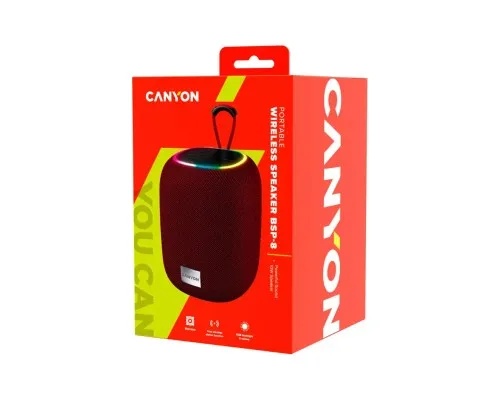 Акустическая система Canyon BSP-8 Bluetooth V5.2 Red (CNE-CBTSP8R)