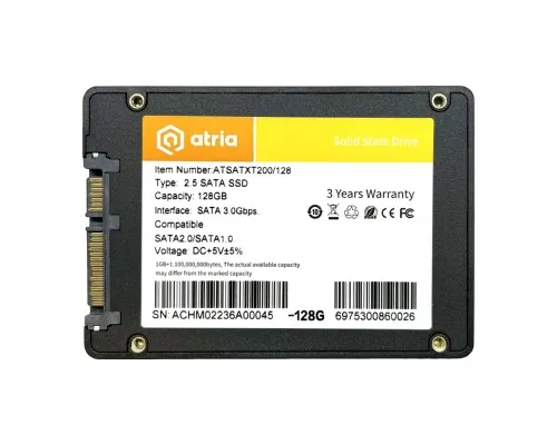 Накопичувач SSD 2.5" 128GB XT200 ATRIA (ATSATXT200/128)