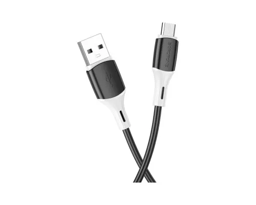 Дата кабель USB 2.0 AM to Micro 5P 1.0m BX79 2.4A Black BOROFONE (BX79MB)