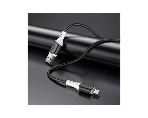 Дата кабель USB 2.0 AM to Micro 5P 1.0m BX79 2.4A Black BOROFONE (BX79MB)