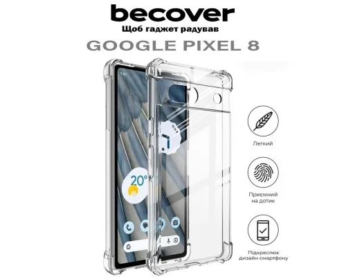 Чехол для мобильного телефона BeCover Anti-Shock Google Pixel 8 Clear (710597)