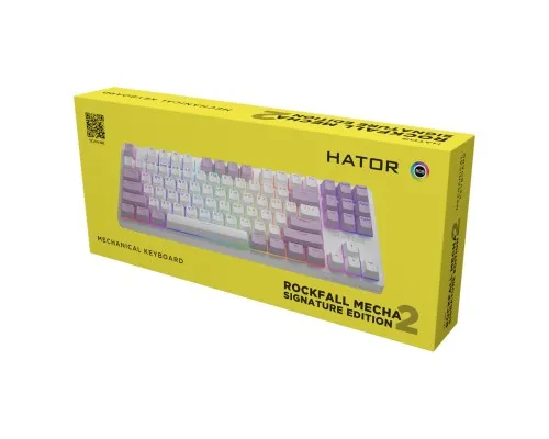 Клавіатура Hator Rockfall 2 Mecha Signature Edition USB White/White/Lilac (HTK-521-WWL)