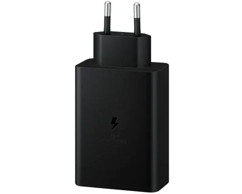 Зарядний пристрій Samsung 2xUSB-С 65W PD PPS/USB-A Black (EP-T6530NBEGEU)