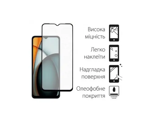 Скло захисне Dengos Full Glue Xiaomi Redmi A3 (black) (TGFG-349)