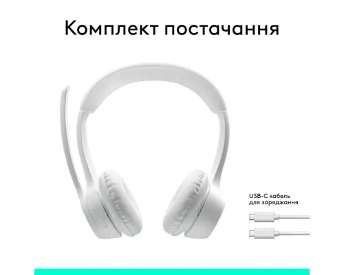 Наушники Logitech Zone 300 Bluetooth Off-White (981-001417)