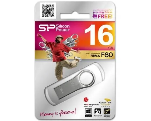 USB флеш накопитель Silicon Power 16GB Firma F80 USB 2.0 (SP016GBUF2F80V1S)