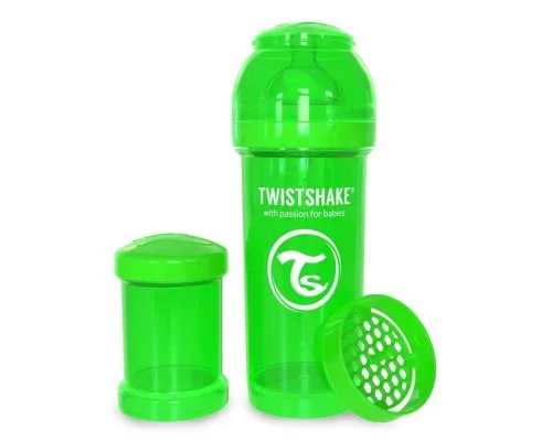 Пляшечка для годування Twistshake антиколькова 260 мл, зелена (24855)