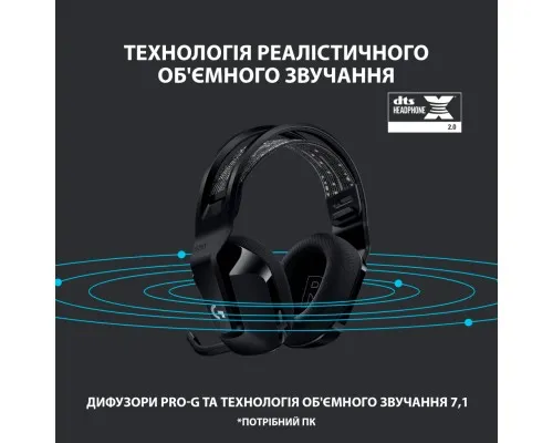 Наушники Logitech G733 Lightspeed Wireless RGB Gaming Headset Black (981-000864)