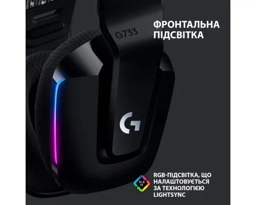 Навушники Logitech G733 Lightspeed Wireless RGB Gaming Headset Black (981-000864)