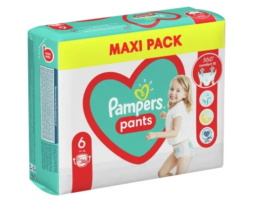 Подгузники Pampers трусики Pants Giant Размер 6 (15+ кг) 36 шт. (8006540069028)