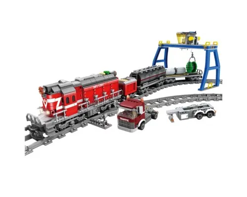 Конструктор ZIPP Toys Потяг DF5 1391 з рельсами, червоний (98219)