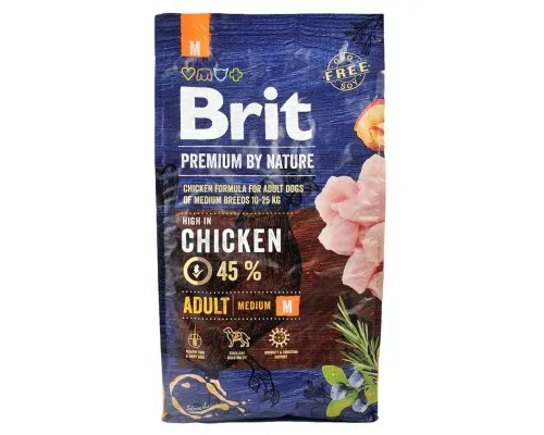 Сухий корм для собак Brit Premium Dog Adult M 8 кг (8595602526369)