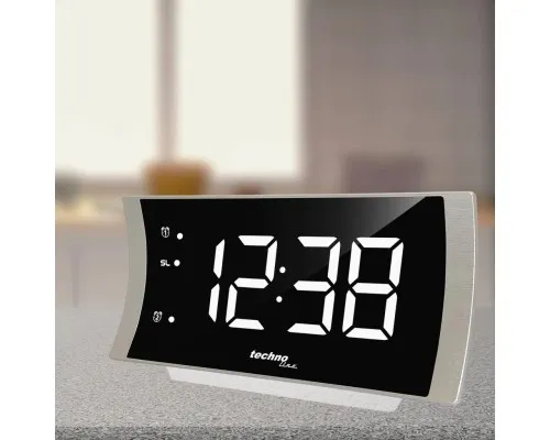 Настільний годинник Technoline з радіо Silver (DAS301809)