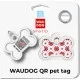 Адресник для животных WAUDOG Smart ID с QR паспортом Вышиванка, кость 40х28 мм (231-4033)