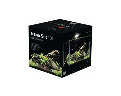 Акваріум Aqualighter набір NaGLASS Nano Set 220 мм 10 л (7142)