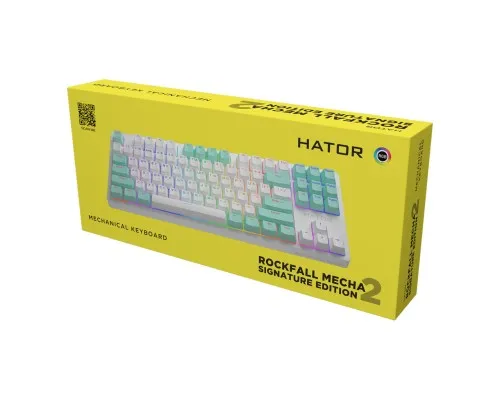 Клавіатура Hator Rockfall 2 Mecha Signature Edition USB White/White/Mint (HTK-521-WWM)