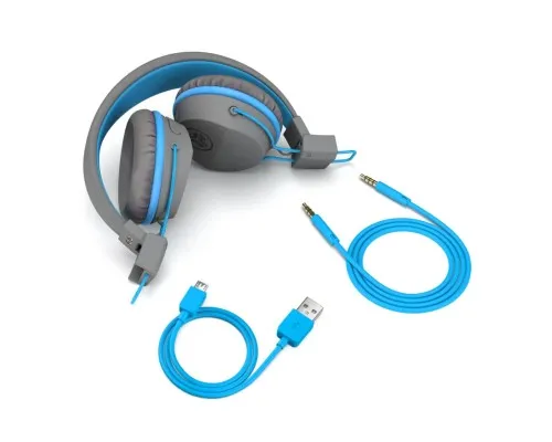 Наушники Jlab JBuddies Studio Wireless Graphite/Blue (IEUHBSTUDIORGRYBLU4)