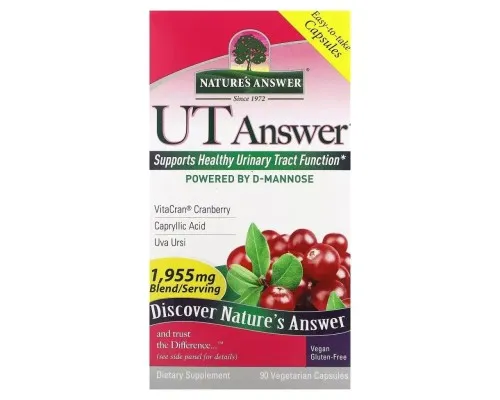 Витаминно-минеральный комплекс Nature's Answer Здоровье мочевыводящих путей, UT Answer, 90 вегетарианских (NTA-26375)