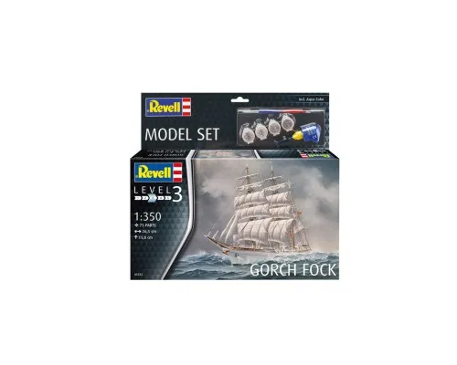 Сборная модель Revell Набор корабль Gorch Fock 3 масштаб 1:350 (RVL-65432)