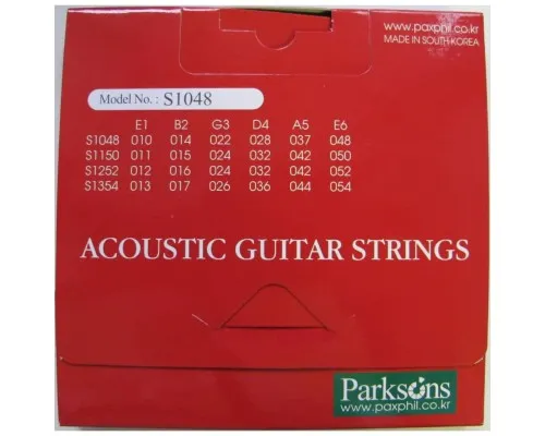 Струни для гітари Parksons Acoustic XL (10-48) (S1048)