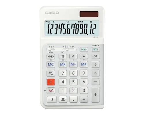 Калькулятор Casio JE-12E-WE-WA-EP, білий (CALC-CAS-JE-12E-WE-W)