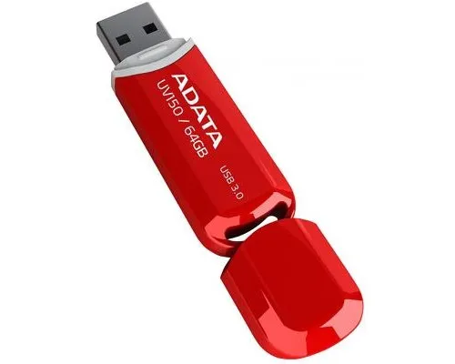 USB флеш накопичувач ADATA 64GB UV150 Red USB 3.0 (AUV150-64G-RRD)