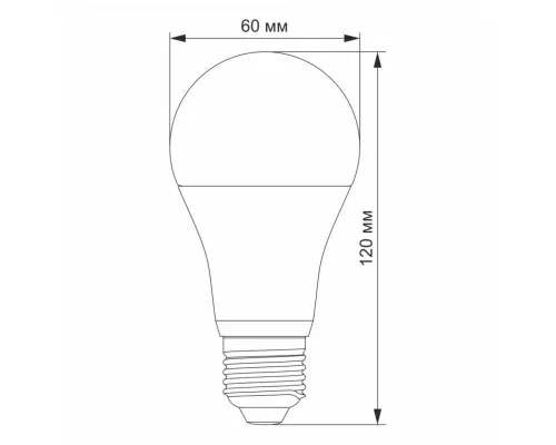 Лампочка Videx A65e 15W E27 3000K 220V