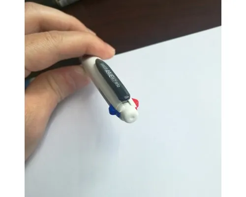 Ручка шариковая Baoke Ручка кулькова автоматична 0.7 мм, 3-колірна з грипом Agile (PEN-BAO-B50)