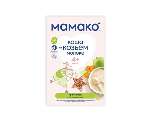 Детская каша MAMAKO молочная гречневая с яблоком и морковью на козьем молоке 200 (4607088795826)