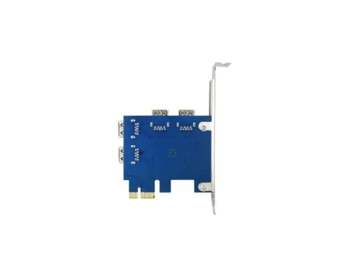 Адаптер Dynamode PCI-E x1-x16 to 4 PCI-E USB3.0 (RX-riser-card-PCI-E-1-to-4)